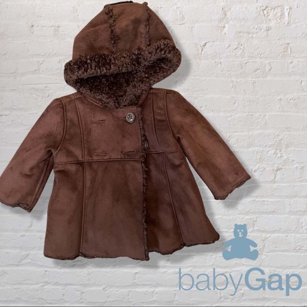 Baby Gap sheep style Dk brown coat 12-18mths